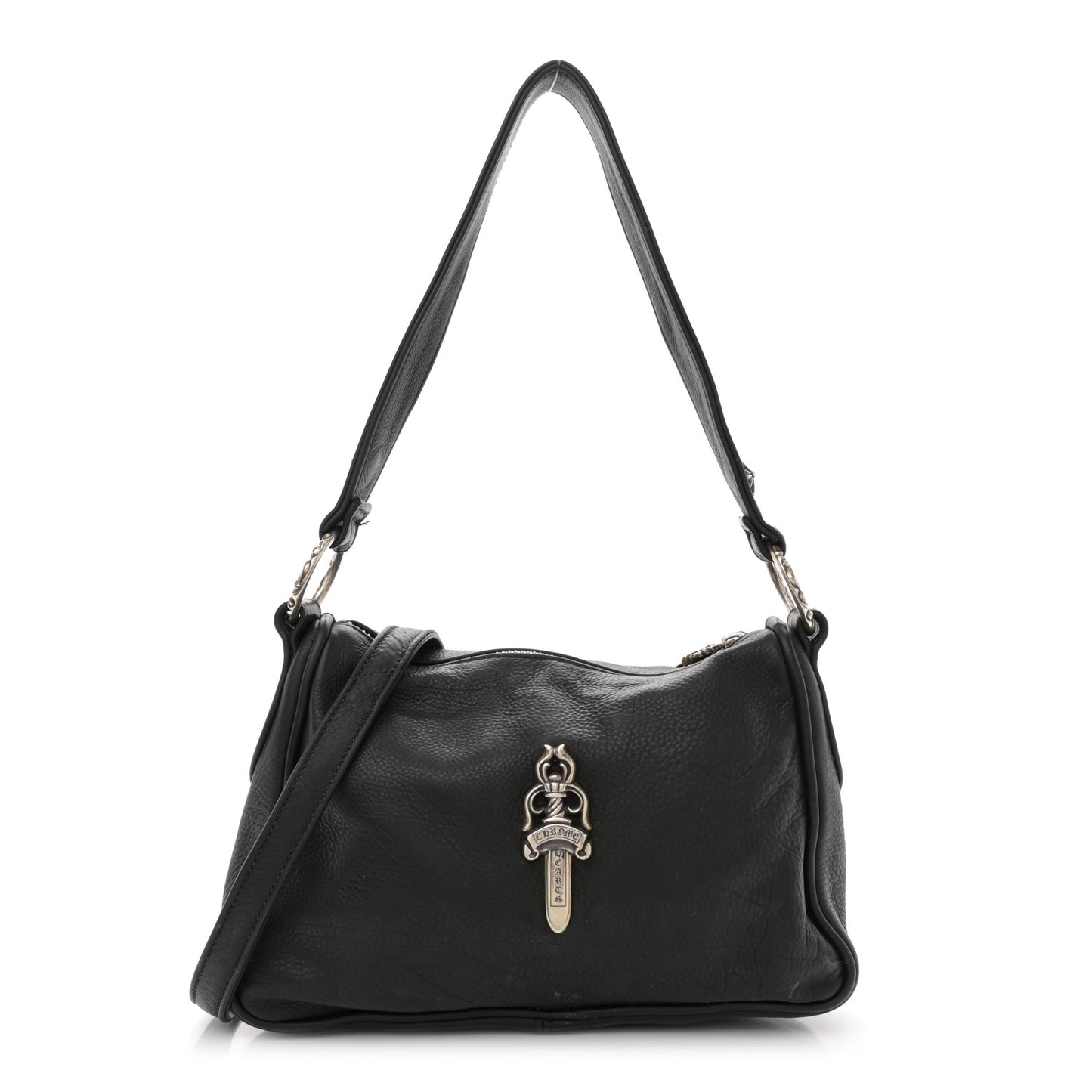Grained Calfskin Chicken Nugget Bag Black