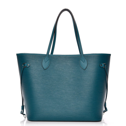 Louis Vuitton Epi Neverfull MM Cyan 3 of 8