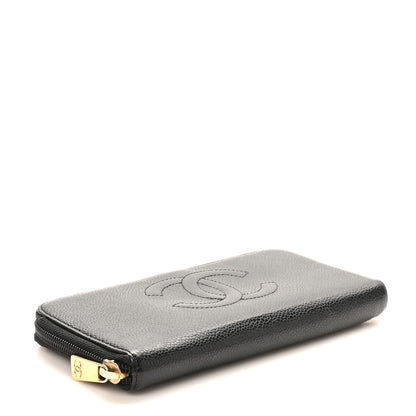 Chanel Caviar CC Timeless Large Zip Around Wallet Black 6 of 21