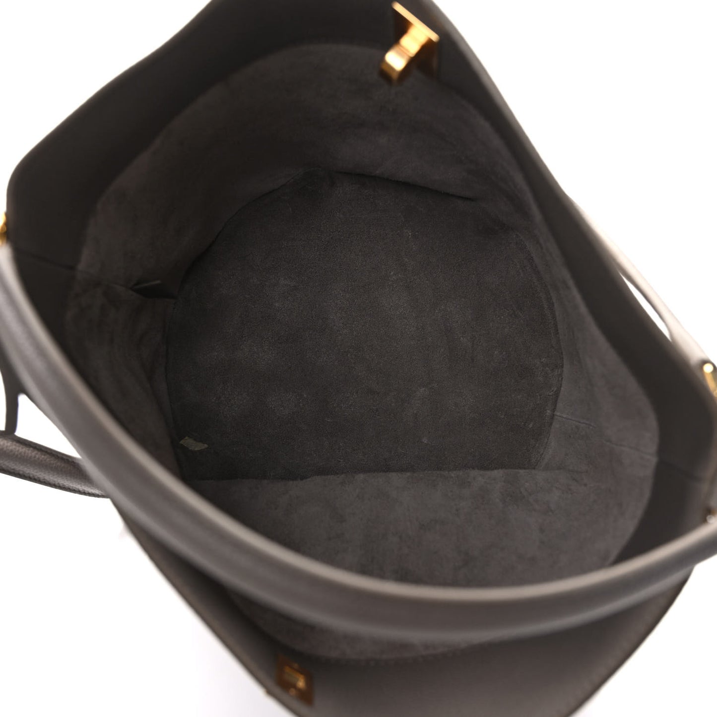 Supple Grained Calfskin Bucket 16 Bag Pebble