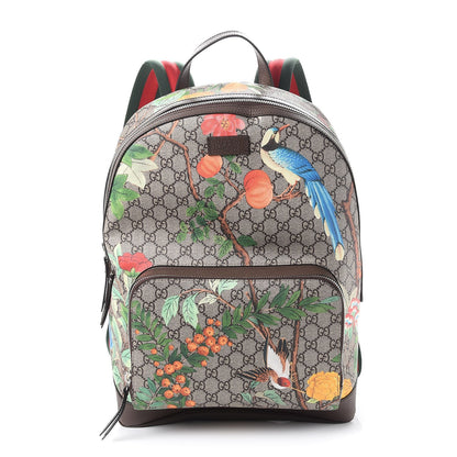 Gucci GG Supreme Monogram Tian Web Day Backpack Beige Multicolor New Acero 1 of 7