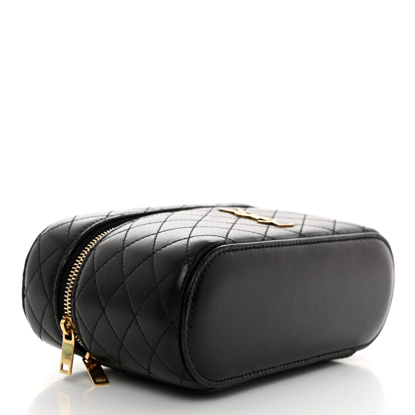 Lambskin Quilted Mini Gaby Vanity Case Black
