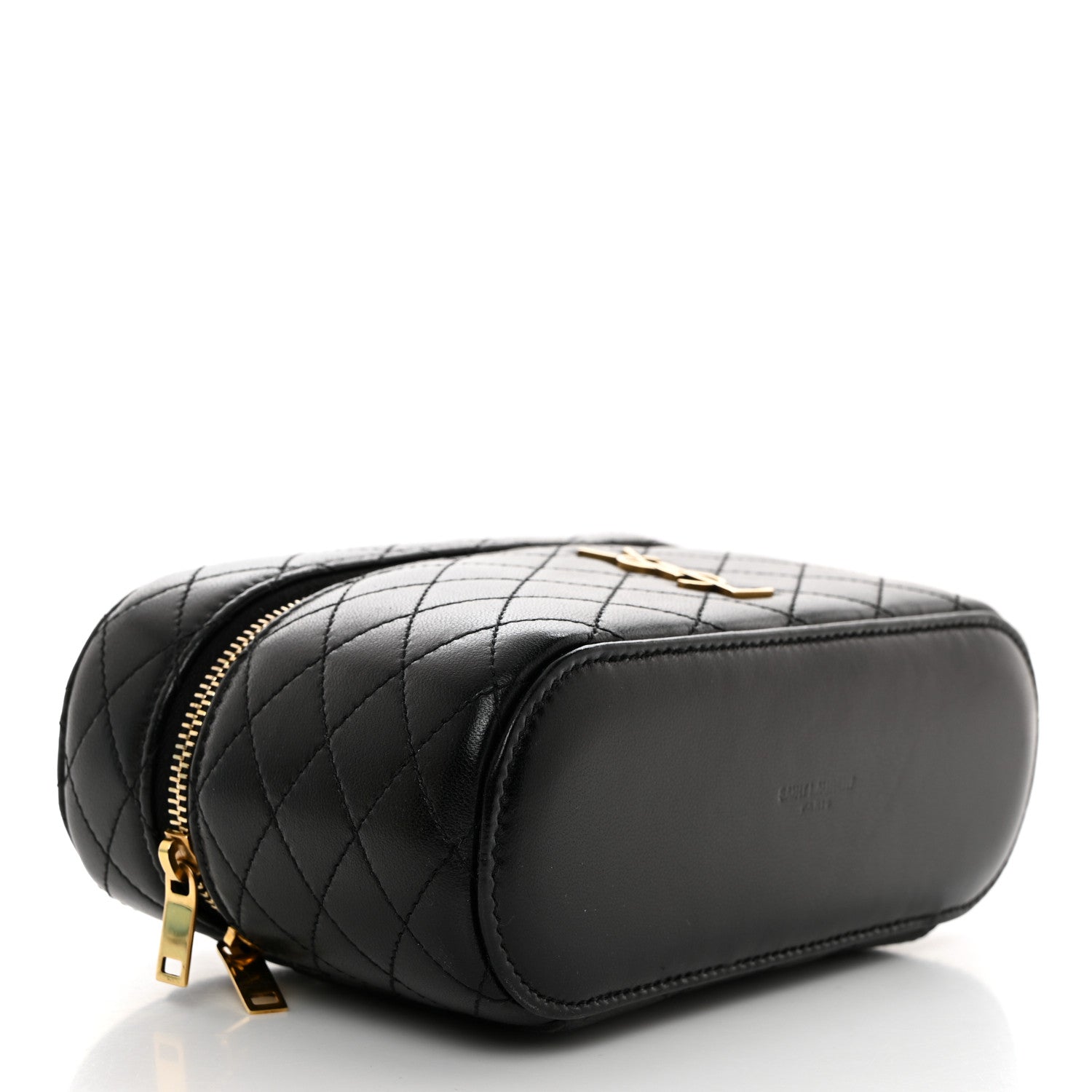 Saint Laurent Lambskin Quilted Mini Gaby Vanity Case Black 4 of 11