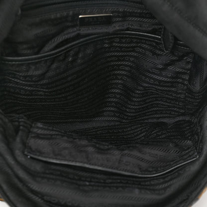 Prada Tessuto Nylon Leopard Print Backpack Miele Black 4 of 10