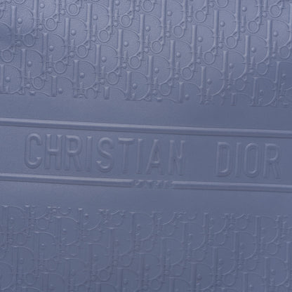 Christian Dior Oblique Calfskin Embossed Book Tote Denim Blue 10 of 11