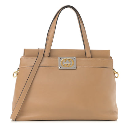 Gucci Lambskin Small Linea Matisse Top Handle Bag Natural Tan 1 of 10