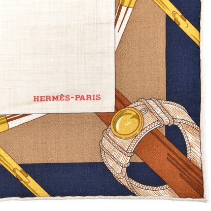Hermes Cashmere Silk Encadre Eperon d'Or Scarf 90 2 of 4