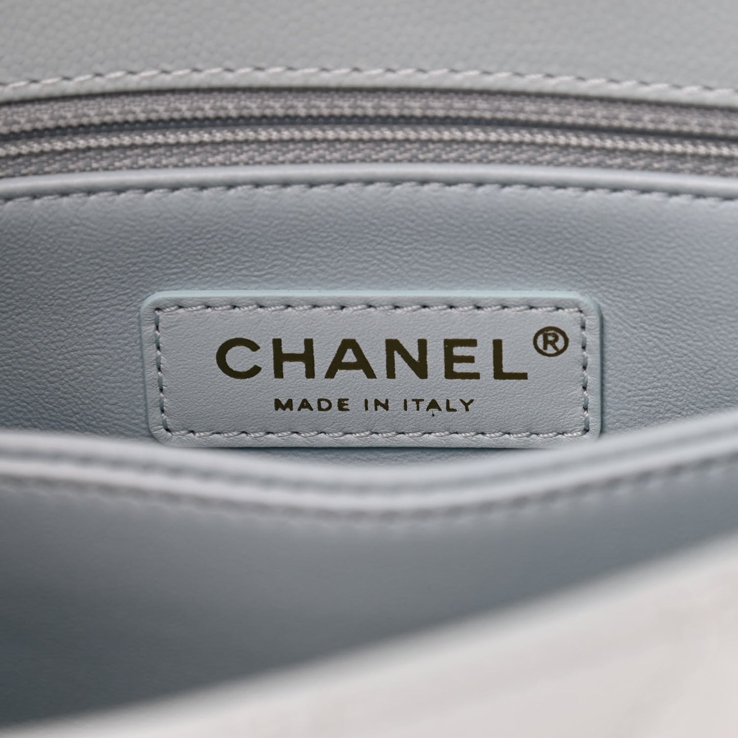 Caviar Quilted Mini Coco Handle Flap Light Blue