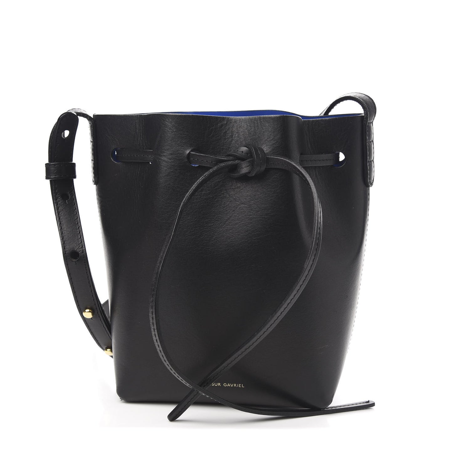 Calfskin Mini Mini Bucket Bag Black Royal