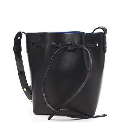 Mansur Gavriel Calfskin Mini Mini Bucket Bag Black Royal 1 of 9