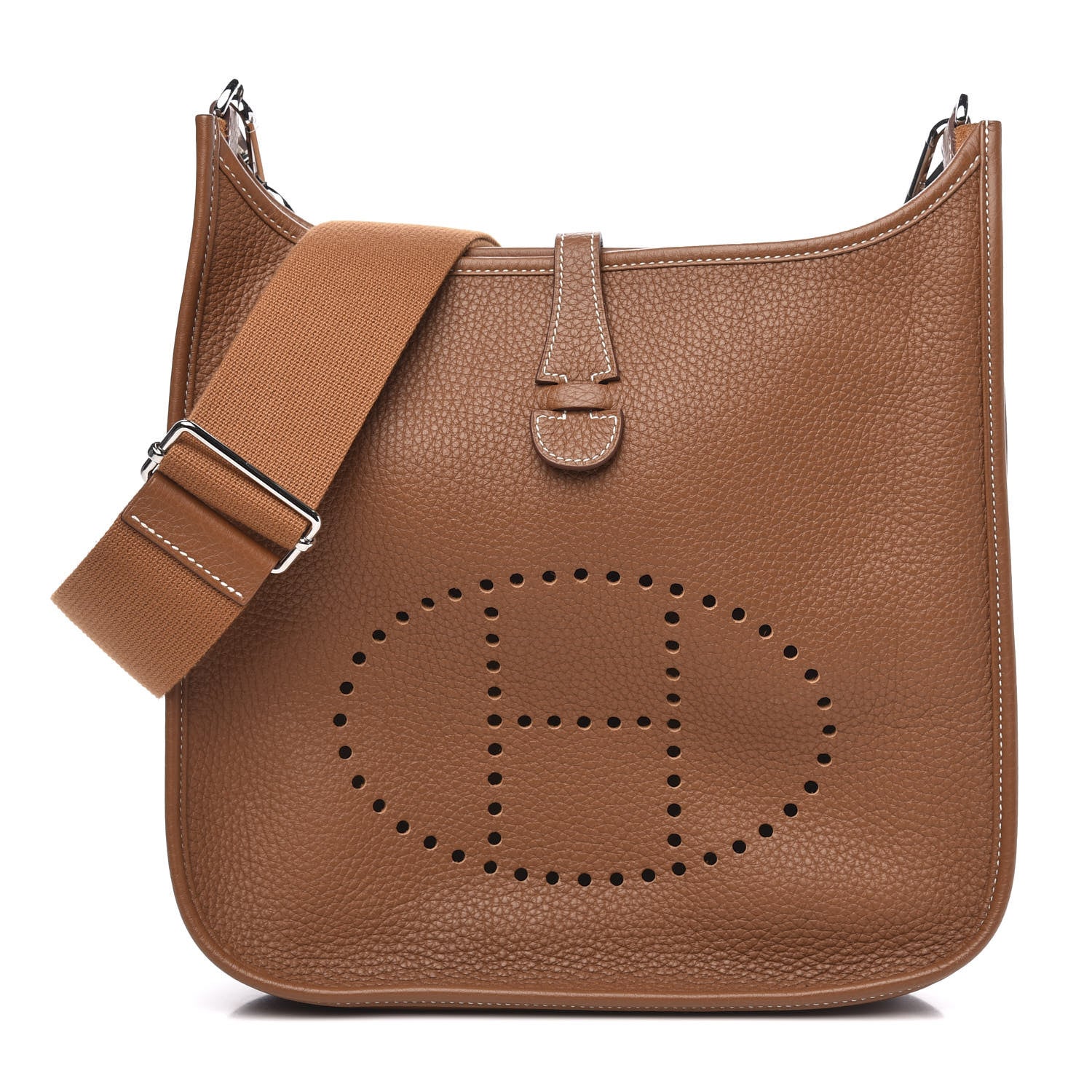Hermes Taurillon Clemence Evelyne III PM Gold 1 of 11