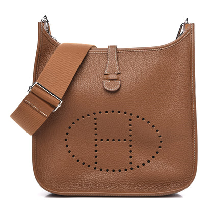Hermes Taurillon Clemence Evelyne III PM Gold 1 of 11