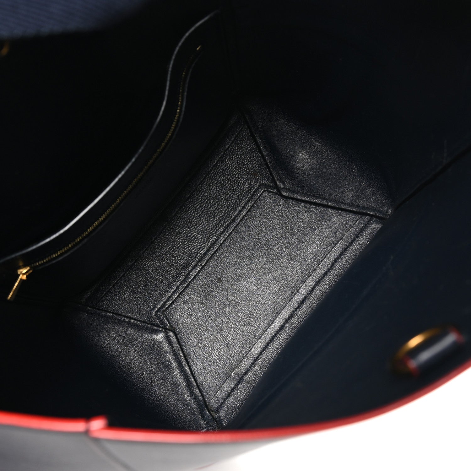 Celine Supersoft Calfskin Sangle Bucket Bag Navy 5 of 12