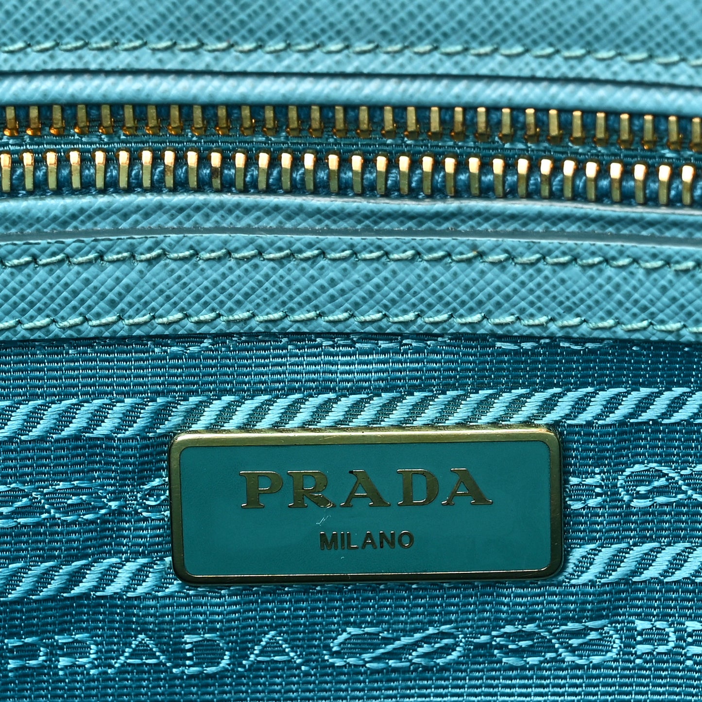Saffiano Small Galleria Double Zip Tote Turchese