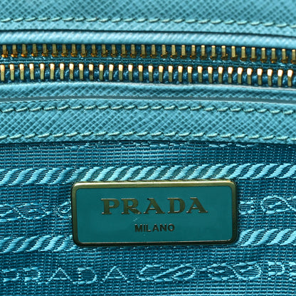 Prada Saffiano Small Galleria Double Zip Tote Turchese 6 of 11