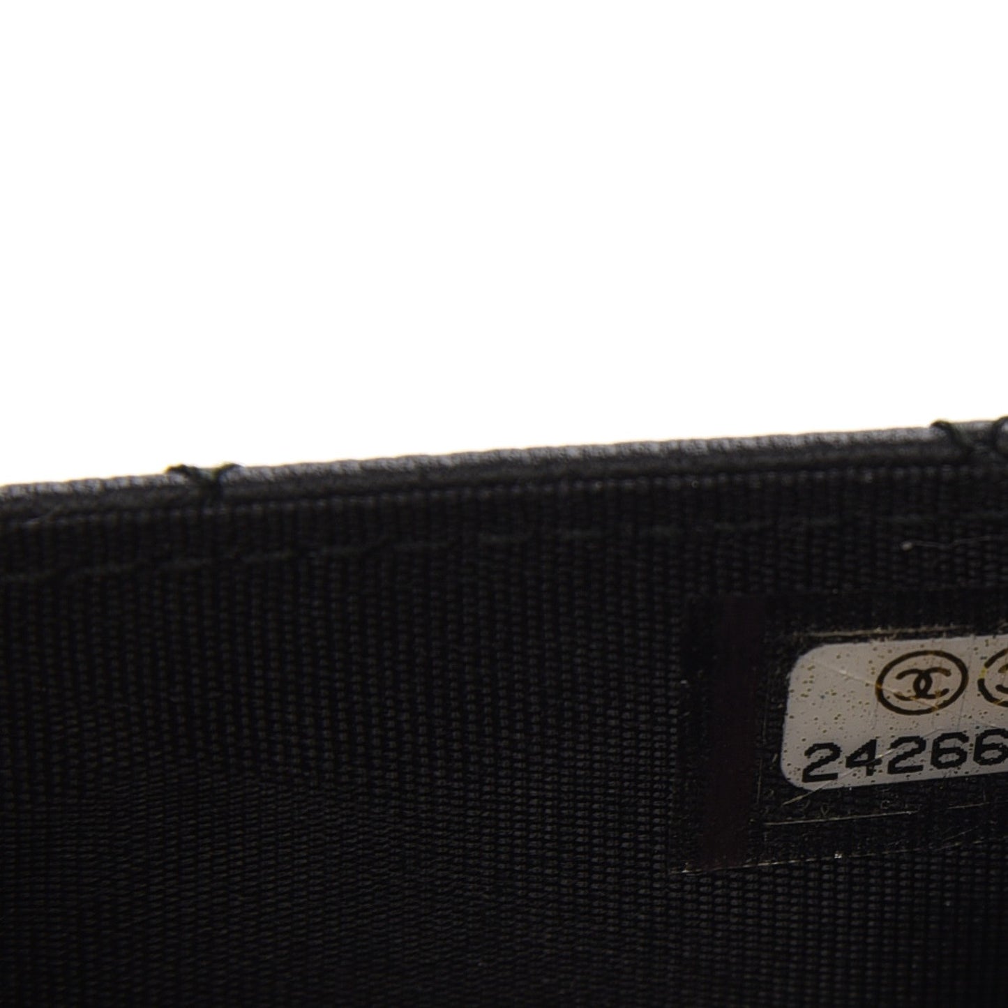 Caviar Quilted Boy Flap Card Holder Black