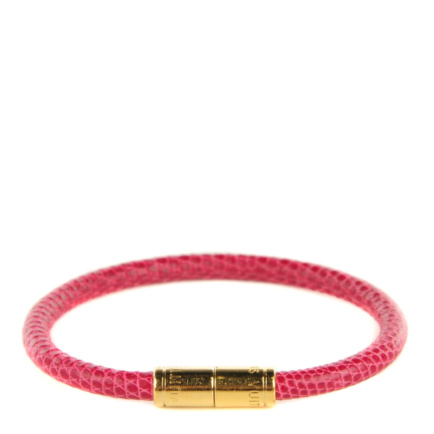 Louis Vuitton Lizard Keep It Bracelet 19 Fuchsia 1 of 6