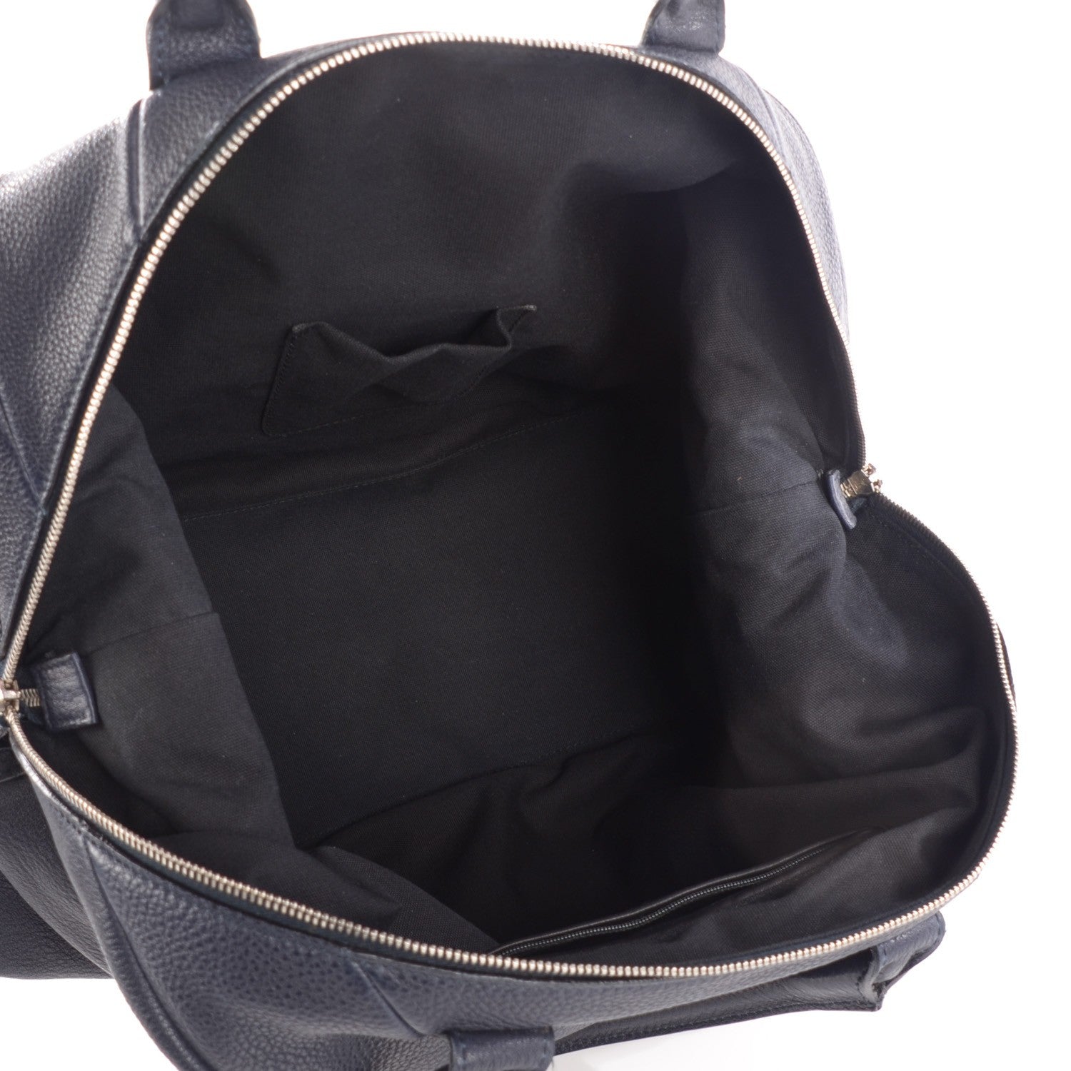 Saint Laurent Pebbled Lambskin Medium Easy Sac Navy Blue 5 of 7