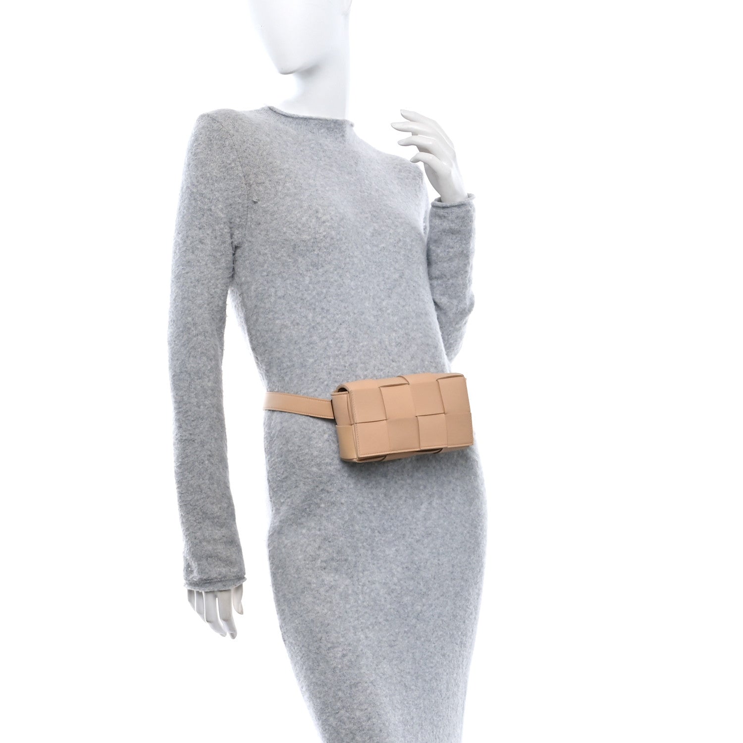 Bottega Veneta Nappa Maxi Intreccio The Belt Cassette Bag Almond 2 of 9