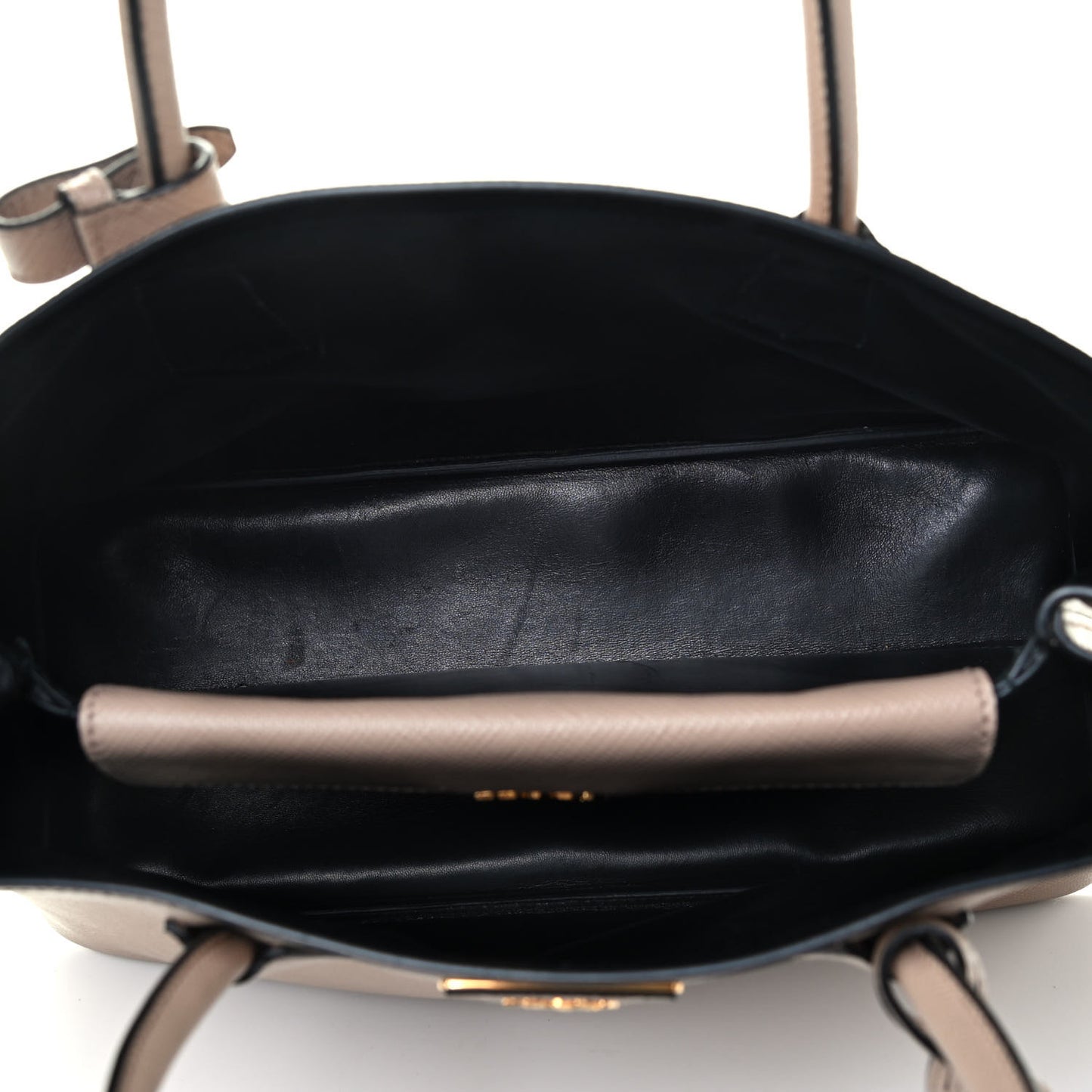 Saffiano Cuir Large Double Bag Cammeo