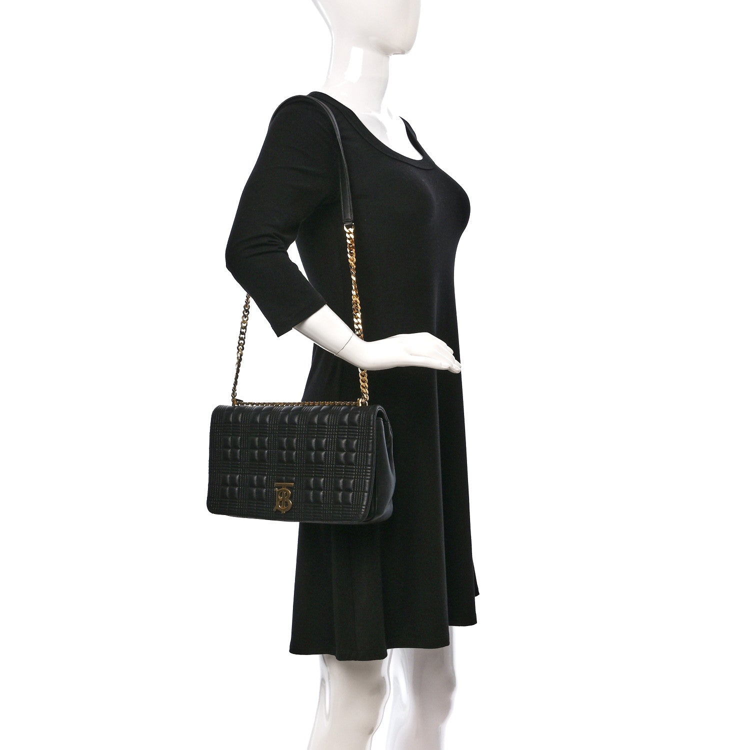 Burberry Lambskin Quilted Lola Bag Black 2 of 8