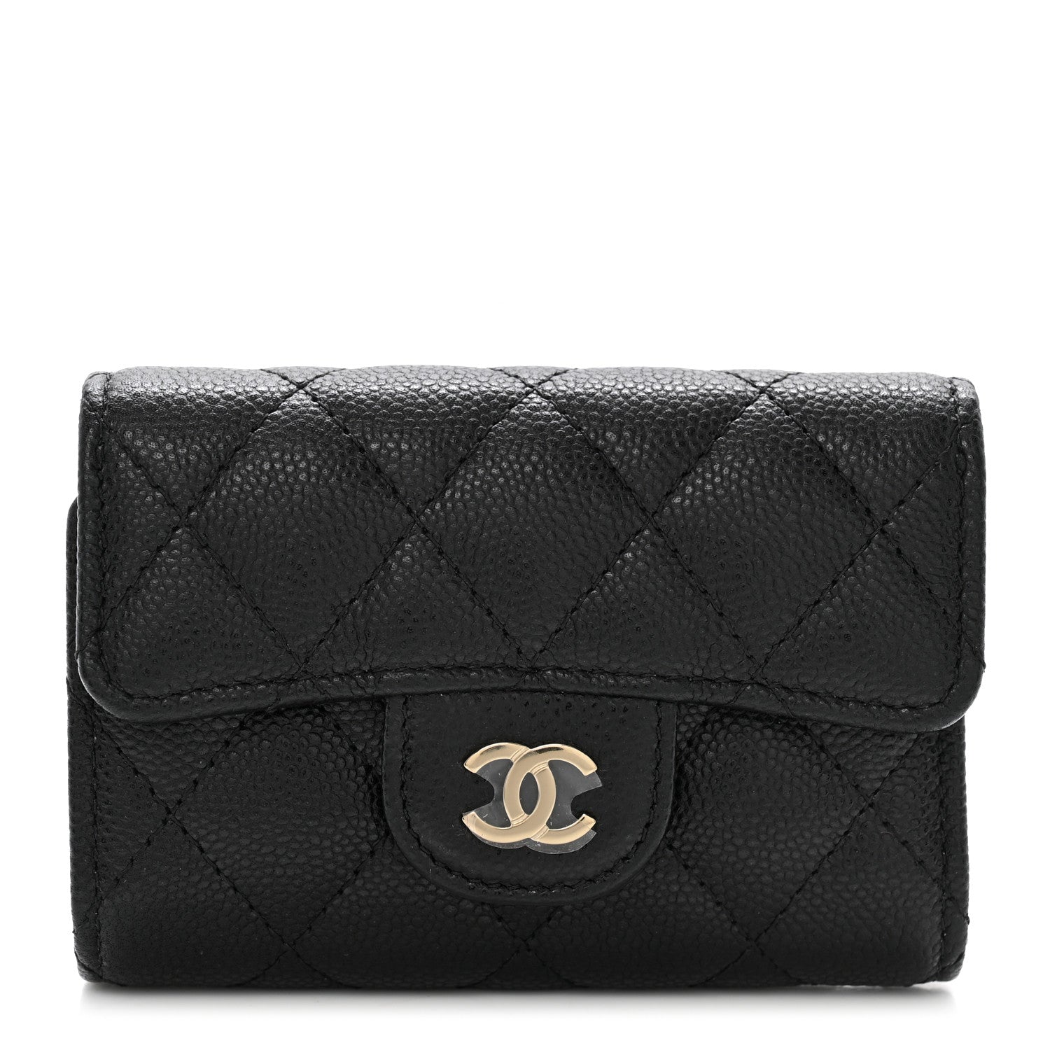 Chanel Caviar Quilted Classic 4 Key Holder Wallet Black 1 of 9