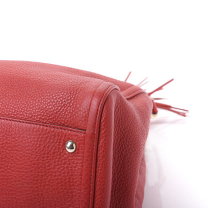 Gucci Pebbled Calfskin Medium Soho Shoulder Bag Red 11 of 11