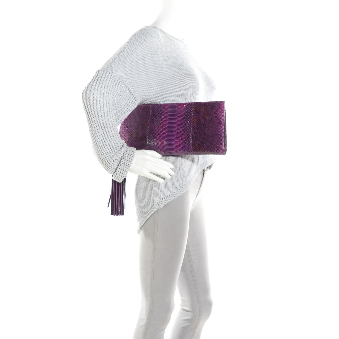 Python Small Nouveau Clutch Purple
