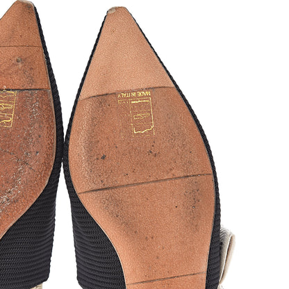 Christian Dior Technical Canvas Ribbon J'Adior Slingback Ballet Flats 35 Black 12 of 15