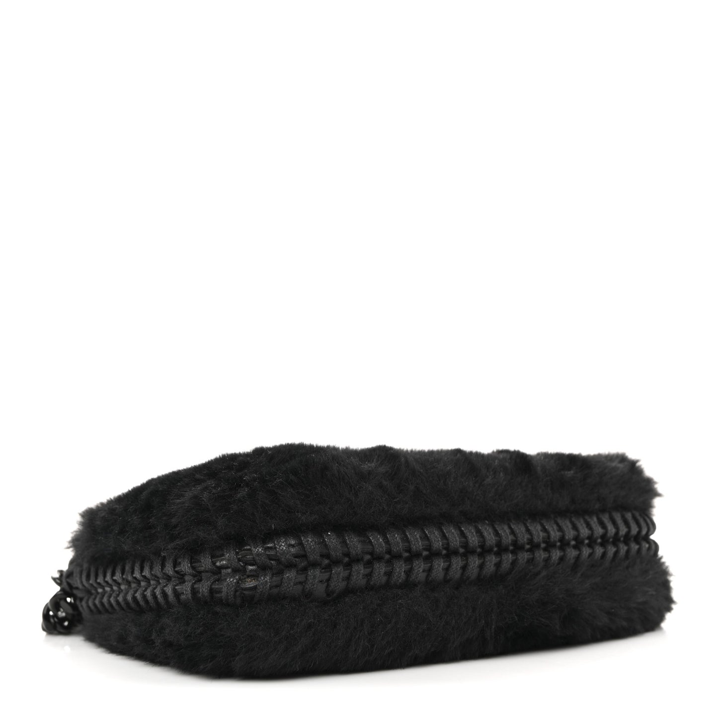 Eco Fur Tiny Shoulder Bag Black