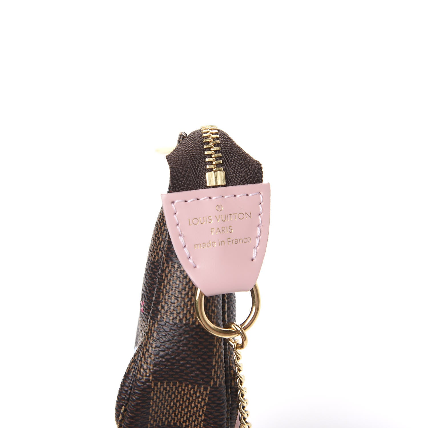 Louis Vuitton Damier Ebene 2020 Christmas Animation Big Wheel Mini Pochette Accessories Rose Ballerine 5 of 6