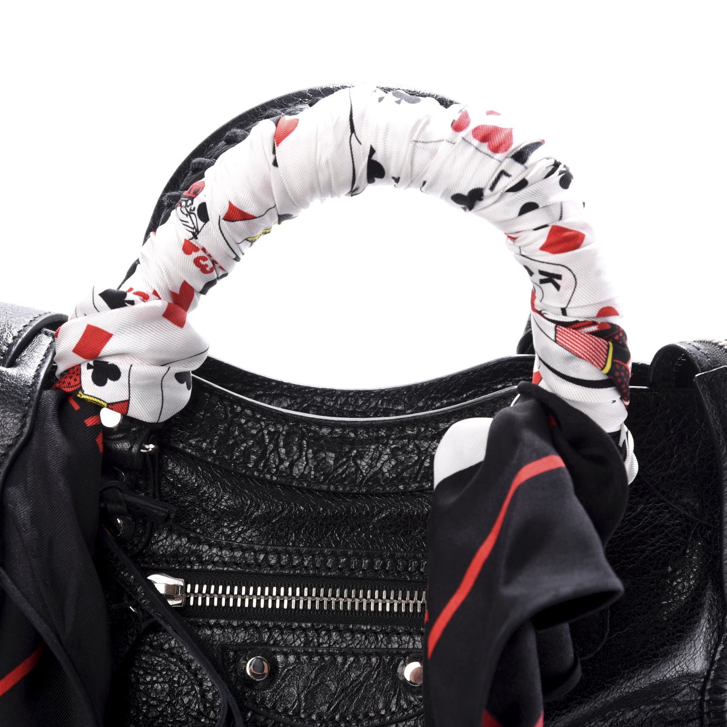 Balenciaga Agneau Classic Silver Hardware Mini S City Scarf Black 10 of 10