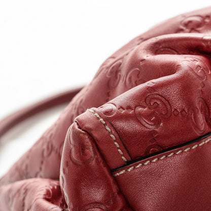 Gucci Guccissima Large D Gold Hobo Red 7 of 12