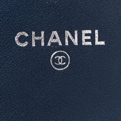 Chanel Patent Quilted Brilliant Wallet On Chain WOC Dark Blue 5 of 14