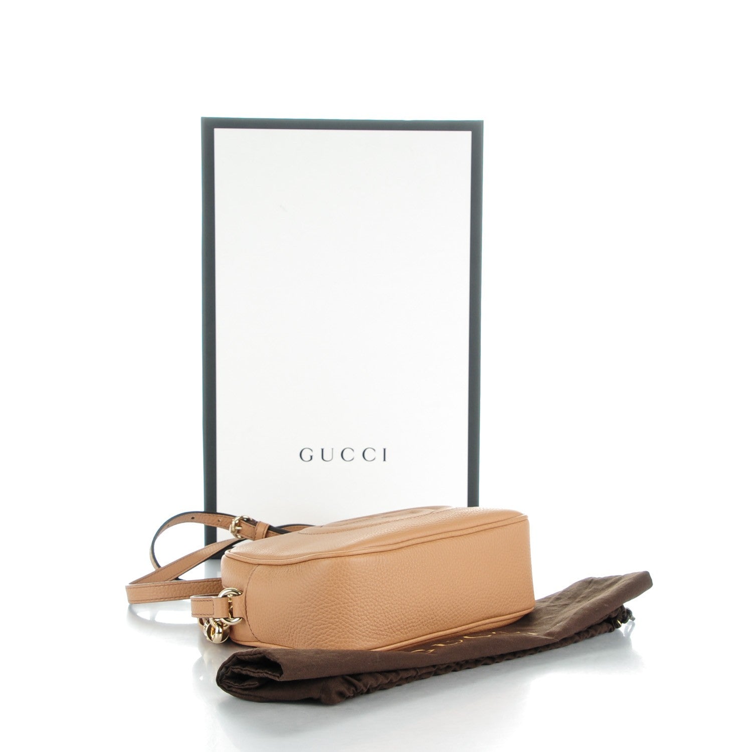Gucci Pebbled Calfskin Small Soho Disco Bag Camelia 4 of 7