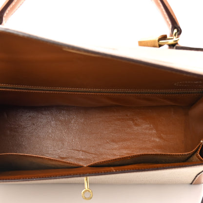 Hermes Peau Porc Toile Kelly Sellier 32 Gold 8 of 29