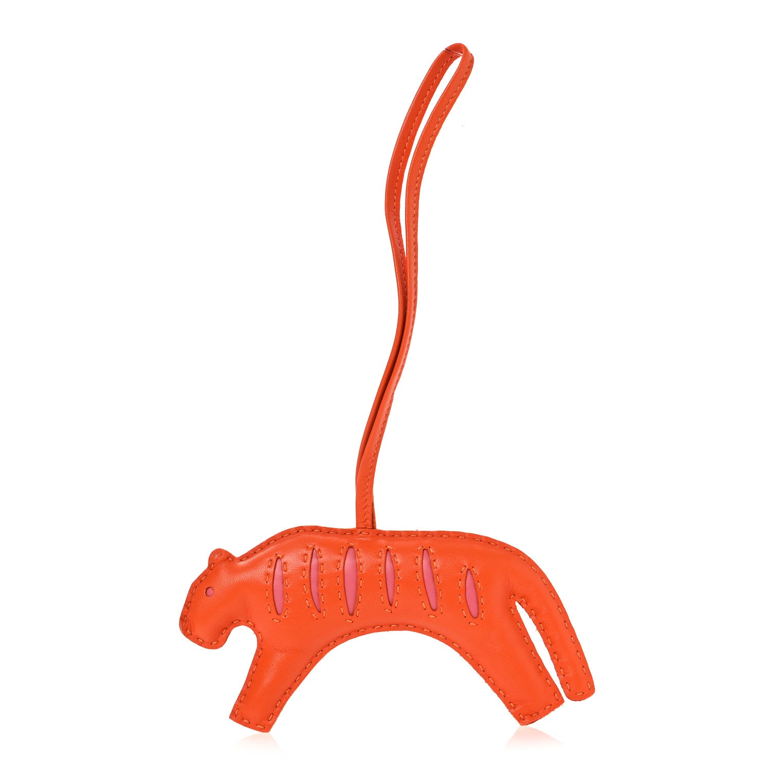 Hermes Milo Lambskin Rooroo Bag Charm Feu Rose Azalee 1 of 4