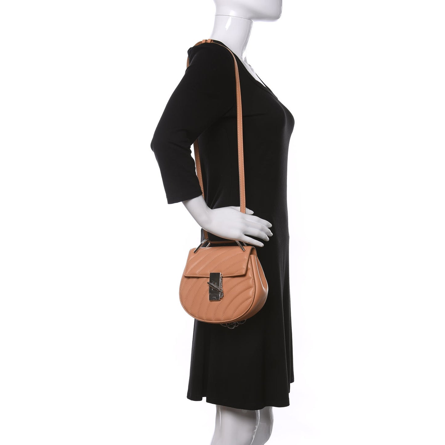 Calfskin Quilted Mini Drew Bijou Shoulder Bag Blushy Pink
