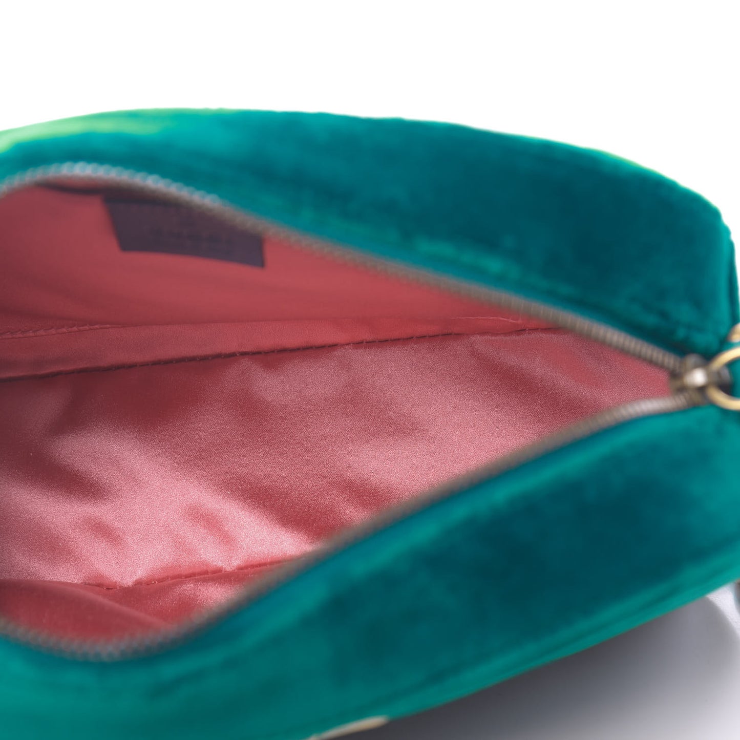 Velvet Matelasse Small GG Marmont Chain Shoulder Bag Pavone Cyan