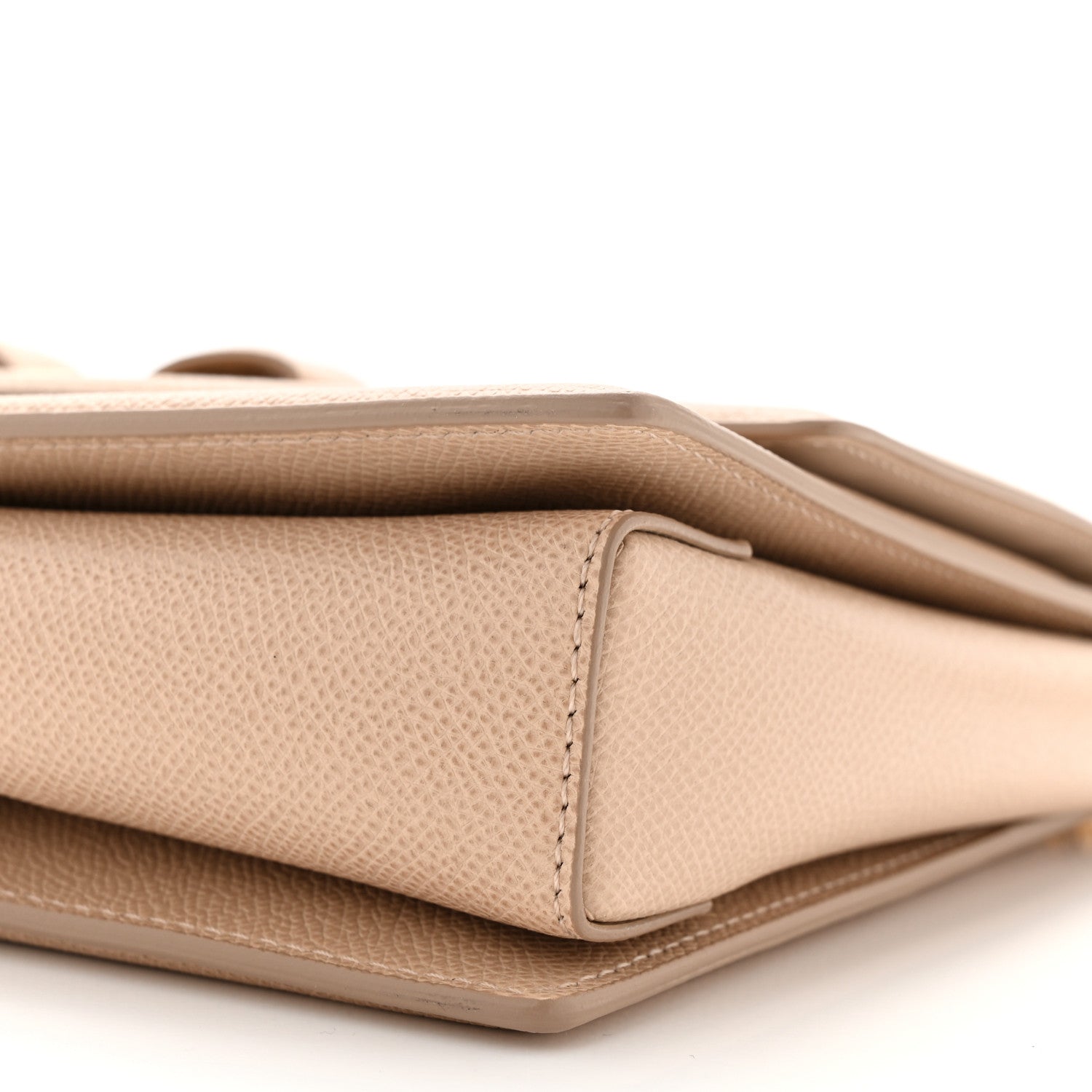 Salvatore Ferragamo Printed Calfskin Ginny Shoulder Bag Beige 10 of 10