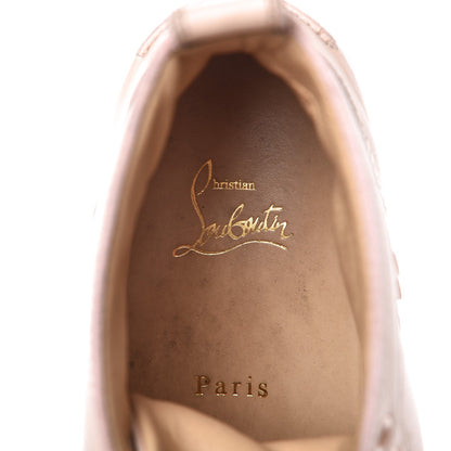 Christian Louboutin Patent Calfskin Lou Spikes Flat Sneakers 38 Poudre 8 of 28