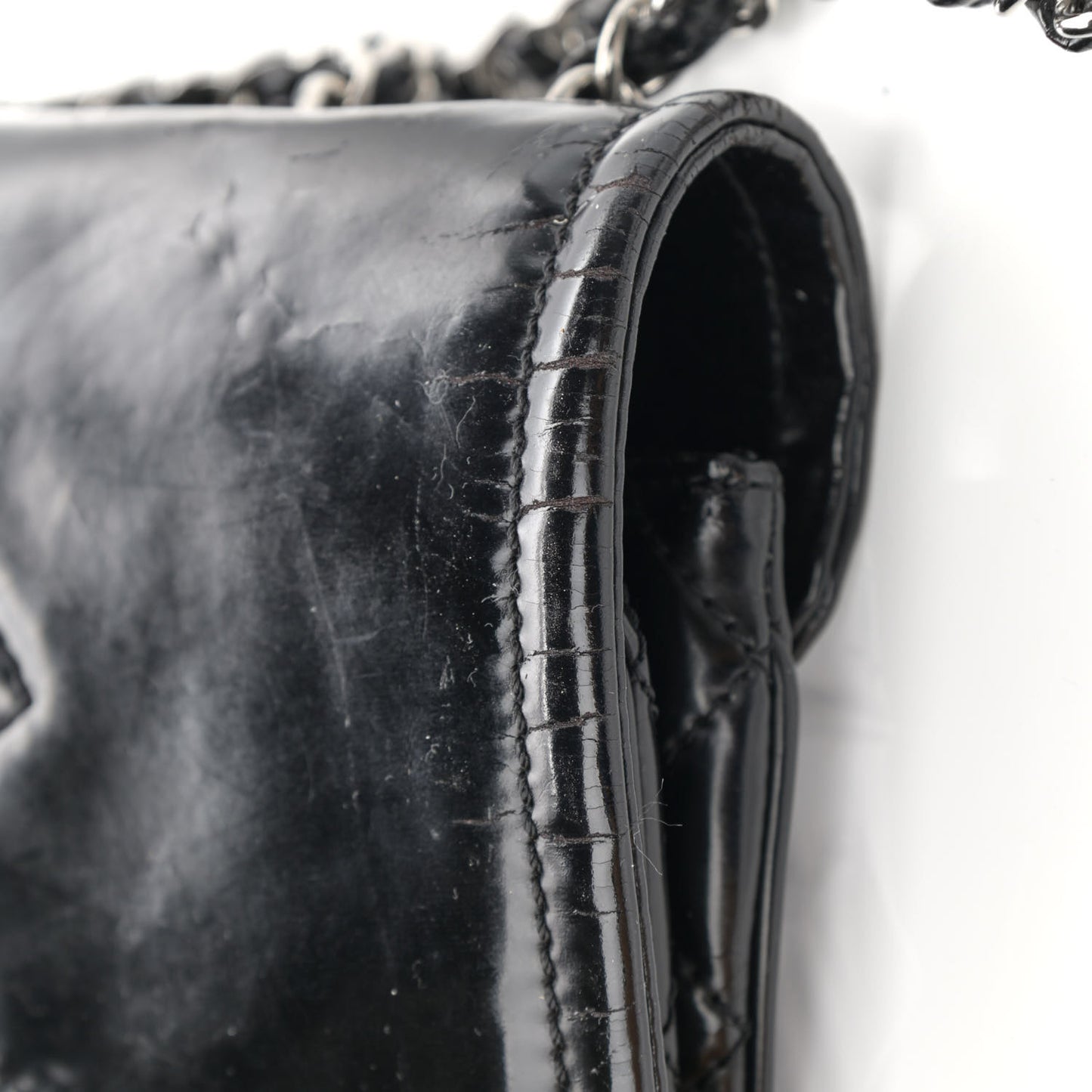 Vinyl Small Lipstick Flap Black