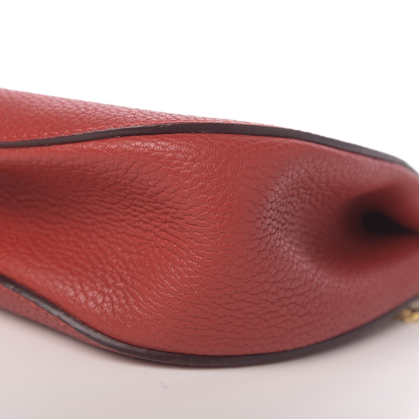 Grained Lambskin Drew Shoulder Bag Intense Red