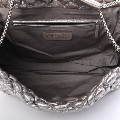 Alexander McQueen Grained Goatskin Quilted Shoulder Bag Pewter 4 of 4