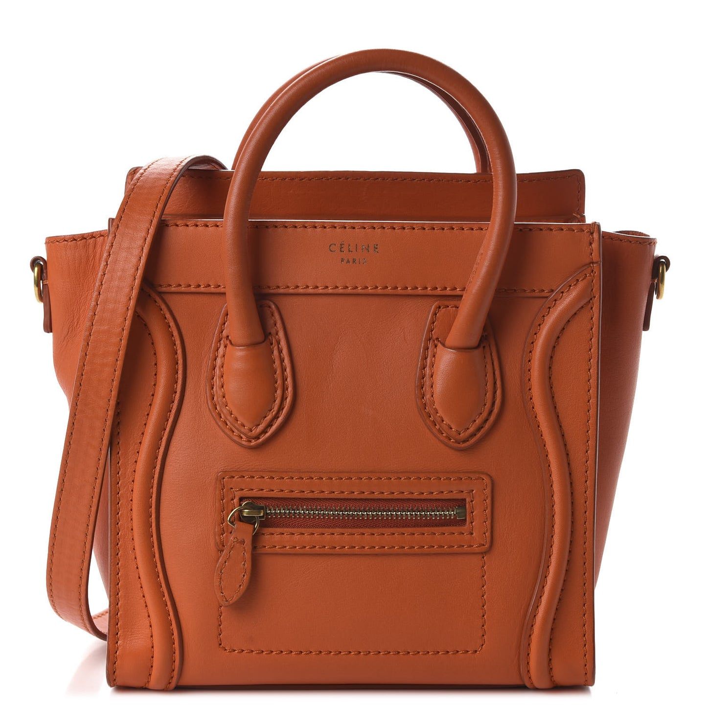 Smooth Calfskin Nano Luggage Orange
