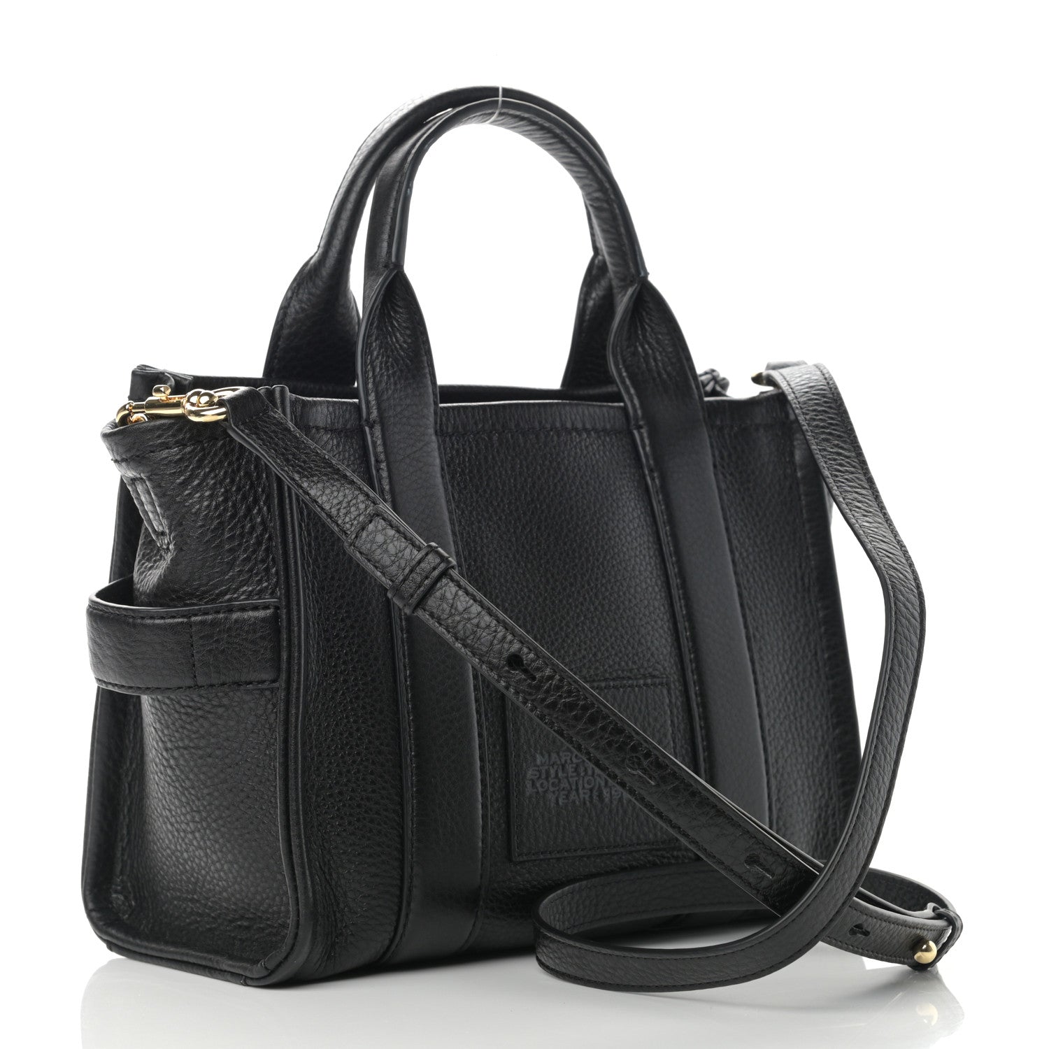 Marc Jacobs Grained Calfskin Small The Tote Bag Black 3 of 17