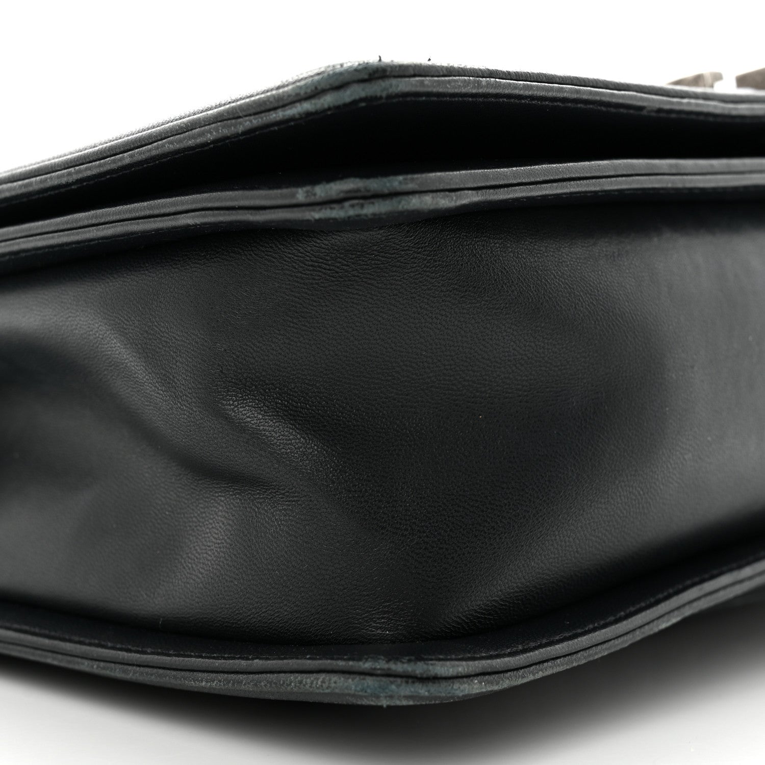 Chanel Calfskin Chevron Quilted New Medium Boy Flap Black 9 of 19