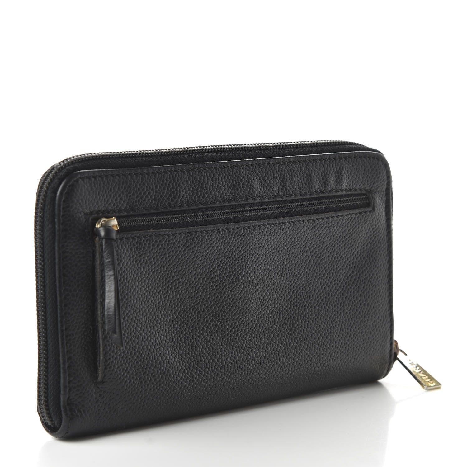 Chanel Caviar Large Timeless CC Zip Around Wallet Black 3 of 16