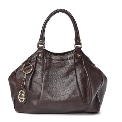 Gucci Guccissima Medium Sukey Tote Chocolate 1 of 12
