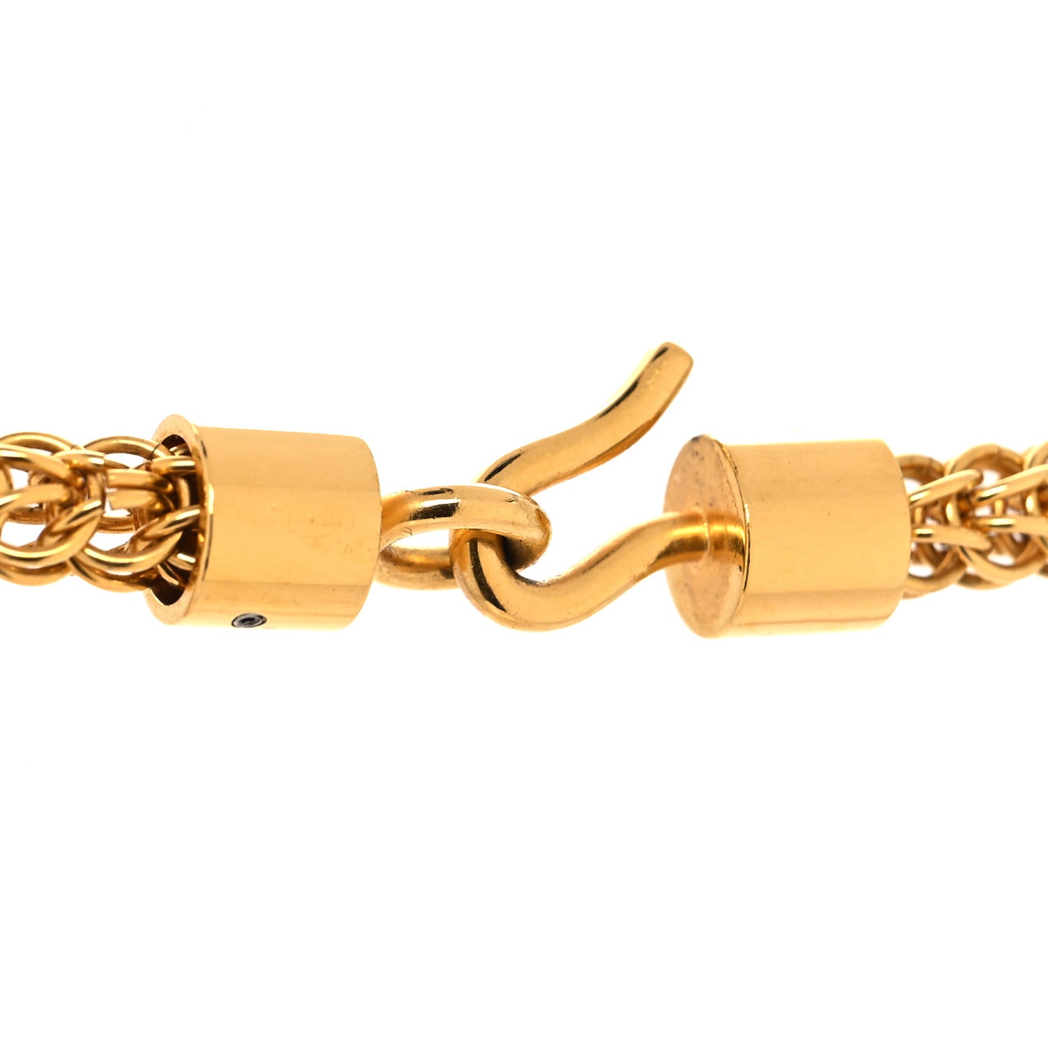 Chanel Resin Along The Nile CC Pendant Necklace Gold Black 4 of 5